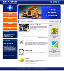 Website designed for Smartek Minesite Auto Electrics